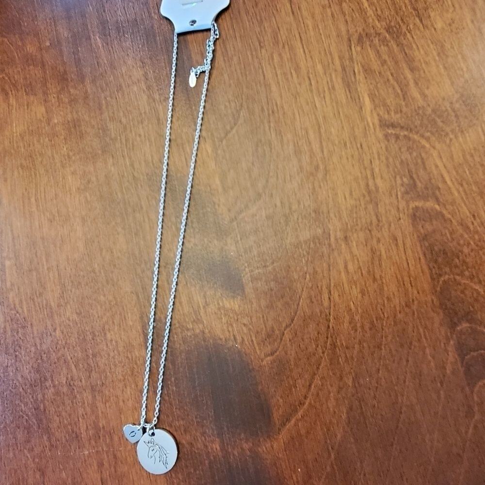 UNICORN STAINLESS steel initial necklace
